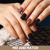 Teenitor Short Press on Nails,288Pcs Matte Acrylic Short Square Fake Nails Full Cover, Glitter Press On False Nails