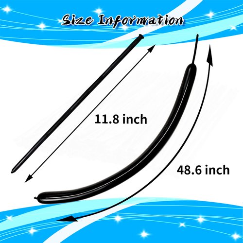260 Long Balloons 100 Pack Black Twisting Animal Balloons Thickening Latex Modeling Long Magic Balloons for Animal Model Halloween Weddings Birthdays Festival Party Decorations (black)