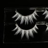 White False Eyelashes Halloween White Eye lashes Extension Tools MUQIU37 Anime Cosplay White Lahses Makeup Natural Looking Masquerade Party Eyelashes Easter Costume Party Eye Lashes (MQ11-14mm)