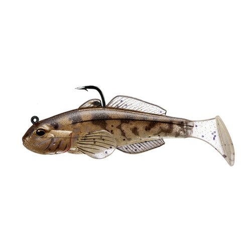 LIVE TARGET Fishing Tackle Lures Goby Paddle Tail Natural-Bronze, Multicolored, One Size, GOB90PT601