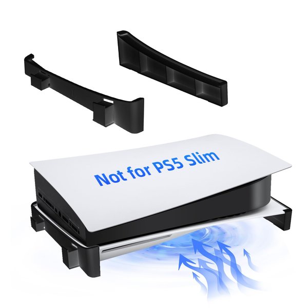 Mcbazel Horizontal Stand for PS5, Base Stand Accessories Compatible with Playstation 5 Disc & Digital Editions - Black (NOT for PS5 Slim)