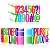 Bulletin Board Letter Stickers Alphabet - 288 Pcs 18 Sheets 3 Inch LLEWYN Self Adhesive Waterproof Vinyl Letter Stickers for Mailbox,Bulletin Board,Window,Door,Sign,Address Number(3 Inch) (Colorful)