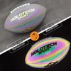 KPASON Football, Holographic Football Official Size 9 Reflective Glowing Footballs for Kids, Teens and Adults, Composite Leather Football