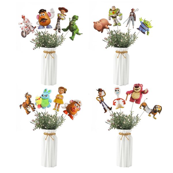 32PCS Toy Inspired Story Party Decorations,Centerpieces Decorations Stick Table Toppers For Birthday Party Baby Shower Party Supplies Decor Table Toppers