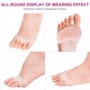 Metatarsal Pads for Women Mens 12pack, Upgraded Thickness Reusable Silicone Gel Metatarsalgia Cushions Foot Pads Ball of Foot Pain Relief, Ball of Foot Cushions for Women White