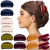 RC ROCHE ORNAMENT 12 Pcs Womens Jaw Claw Flat Clutcher Clamp No Slip Grip Strong Hold Cute Accessory Salon Styling Fashion Girls Beauty Hair Clip, Medium Classic Multicolor