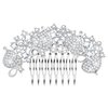 Women's Flower Austrian Crystal Bride Wedding Hair Side Combs Hair Accessories Spade Art Deco Floral Bridal Side Combs Headpiece for Women, Brides Hair Accessories/Gift Box