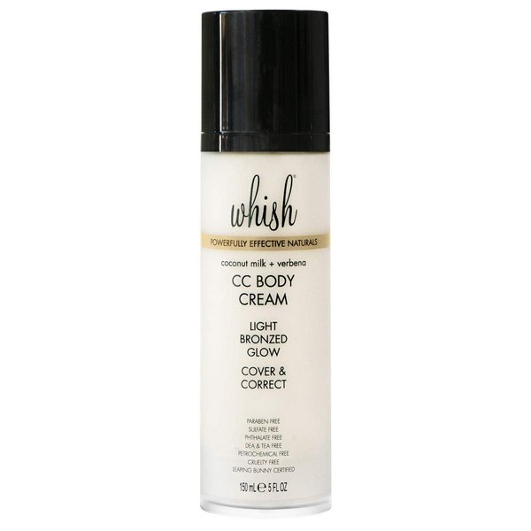Whish Coconut Milk & Verbena CC Body Cream - Color Correcting Moisturizer with Shea Butter & Aloe - Leaves Skin With An Instant Glow - Paraben & Sulfate Free - 5 fl oz
