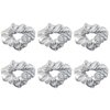 6 Pack Metallic School Performance Hair Scrunchies Slap Bracelet Gilding Ponytail Holder Elastic Hair Bands Scrunchy Hair Ties Hair Accessories for Show/Sleepover Party (Silver)