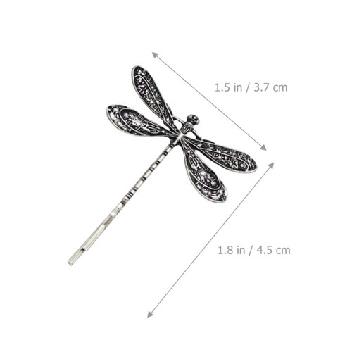 LALAFINA 8 Pcs Dragonfly Hair Clips Retro Dragonfly Style Hairpins Metal Alloy Hair Barrettes Vintage Dragonfly Bobby for Girls Women Wedding