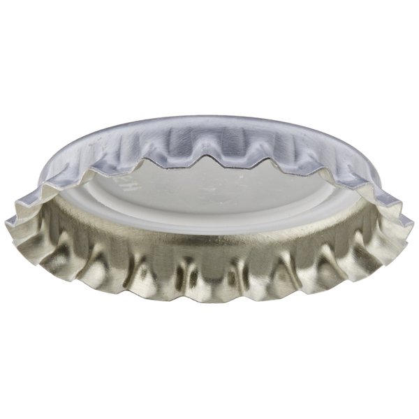 144 Oxygen Absorbing Beer Bottle Caps, 26mm US Standard Size Pry Off Silver Crown Caps for Homebrew, PVC Free Caps for Beer Bottles