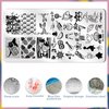 Biutee Nail Art Stamping Plate Set Nail Stamping Kit with Silicone Nail Stamper Christmas Flower Leaves Animal Lace Girl Star Holiday Design Nail Stamp Plate Nail Stamper Kit Nail Stamp Template