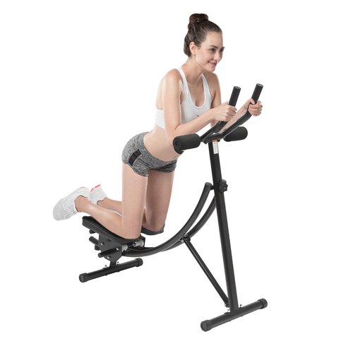 YIPONYT Ab Workout Machine, Core & Abdominal Exercise Equipment for Home Gym, Ab Crunch Coaster with Digital Display, Foldable Core Trainer for Abdominal, Ab Trainer Stimulator