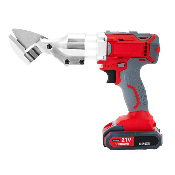 INPAITOO 21V Heavy Duty Electric Metal Shear, 600W,1300r/min Speed Swivel Head Electric Metal Cutter Shear, Heavy Duty Metal Power Cutting Tool, Cordless Tin Snips Cutter Scissor for Stainless Steel