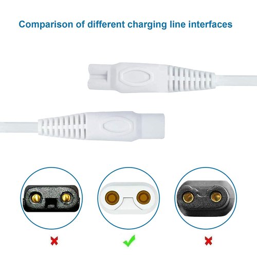 Shaver Charger Compatible with Finishing Touch Flawless Body Trimmer & Legs Hair Remover Electric Shaver USB Charging Cord with Cleaning Brush