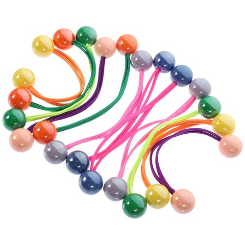 Beavorty 12pcs Pearl Hair Tie Colorful Hair Ties Elastic Ponytail Holders Ponytail Hair Ring Ball Hair Rope Ponytail Holder for Thin Hair Scrunchy Hair Bands Acrylic Headgear Girl Simple