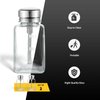 Clear Pump Dispenser Bottle with Metal Flip Cover,6 Oz/ 180 ml Glass Nail Polish Remover Push Down Dispenser Bottle,Refillable Push Down Pump Dispenser Press Container for Makeup Remover