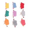 Dollhouse Wool Yarn Knitting 9 Pcs, Miniature Hand Made Wool Knitting Sweater Decoration for 1:12 Doll House Bicycleseatpost Accessories Toy