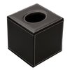 KINGFOM Square Pu Leather Tissue Box Cover, Modern Facial Tissue Holder, Roll Tissues Paper Case Dispenser for Bathroom Vanity Countertop, Night Stands, Office Desk & Car(Brown)