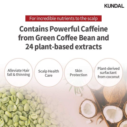 KUNDAL Cherry Blossom CAFFEINE ANTI-HAIR LOSS SHAMPOO Scalp Care Deep Cleansing 10.14 Fl Oz