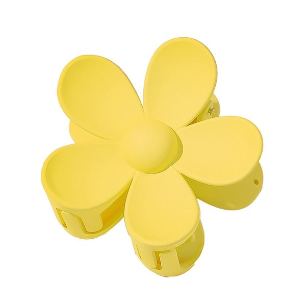 Yellow Hair Claw Clips Flower Shaped Plastic Jaw Clips Anti-scratch Smell-less Useful Hold Tightly Light Hair Accessories Hair Clips