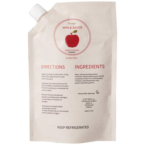 Ecoslay Apple Sauce Edge Control, Multi-purpose styling gel, No flaking or caking, Firm hold, 8oz