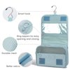Narwey Hanging Toiletry Bag for Women Travel Makeup Bag Organizer Toiletries Bag for Travel Size Cosmetics Essentials Accessories (Sky Blue)