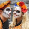 BASEMMAHER Rose Flower Crown Headband Day of the Dead Halloween Frida Mexican Rainbow Floral Crown Garland Headwear Hair Wreath Hair Accessories for Women Halloween Party Costume Headpiece