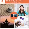 Blissful Being Lavender Eye Pillow | Hot or Cold Weighted Satin Eye Mask perfect for Sleeping, Yoga, Meditation | Gifts for Women, Birthday, Teachers | Natural Herbal Relaxation | Made in USA (Silver)