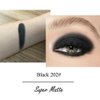 Mysense Matte Finish Black Single Eyeshadow, Pressed Powder Eye Shadow High Pigment Eyeshadow Longwearing Single Pan Eye Makeup Palette