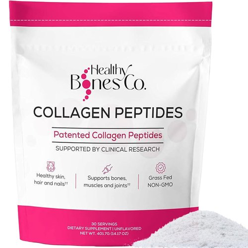 FORTIBONE Premium Bone Health Collagen Peptides w/FORTIGEL, VERISOL, TENDOFORTE | Clinically-Supported for Bones Joints Skin Hair Nails | Hydrolyzed Collagen Complete Anti-Aging Formula | 30 Servings