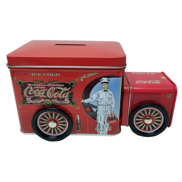 Coca Cola Replica Truck Tin Bank