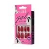 KISS Gel Fantasy Sculpted Halloween Press-On Nails, Solid Red, Medium, Coffin, 31 Ct.