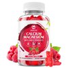 Calcium Magnesium Zinc Gummies with Vitamin D3, Sugar Free Calcium Gummies for Women Men, High Potency Magnesium Gummies for Bone & Muscle & Immune Health, Raspberry Flavor - 60 Count