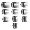 Latest Upgraded Professional Hair Clipper Guards Guides 10 Pcs Coded Cutting Guides #3170-400- 1/16” to 1” Fits for Wahl Clippers, For Balding Corded 08110/ Magic Clip Cordless 08148 (Black-10 pcs)