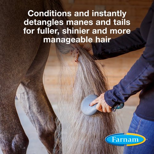 Farnam Instant Detangler & Conditioner, 12 Oz, Herbal Scent, Horse & Dog Coat Care