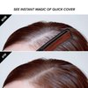 RED by Kiss Quick Cover Root Touch Up Comb Type Water-Resistant Temporary Gray Concealer Cover Up Brush for Hair and Beard (Brown)