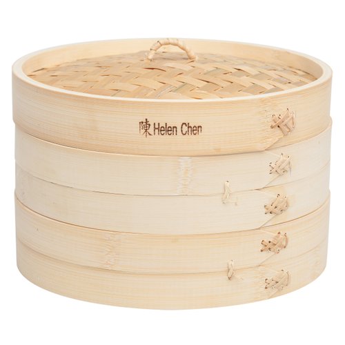 Helen’s Asian Kitchen Bamboo Food Steamer with Lid, 10-Inch