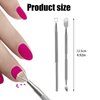 16 Pcs Cuticle Pusher Remover and Cutter, Stainless Steel Nail Gel Remover Nail Scraper Metal Cuticle Pusher Triangle Cuticle Peeler Scraper for Fingernails and Toenails