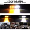 ASPL 8pcs Sync Feature Ultra Slim 12-LED Surface Mount Flashing Strobe Lights for Truck Car Vehicle LED Mini Grille Light Head Emergency Beacon Hazard Warning lights (Amber/White)