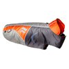 DOGHELIOS 'Lotus-Rusher' Waterproof 2-in-1 Pet Dog Jacket Coat with Removable Polar Fleece Lining w/ Blackshark technology, Medium, Orange, Charcoal Grey, Light Grey