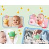 2 Pack Baby teether Toys, Baby Sore Gums Relief Infant Baby Teething Toys baby gifts, Teething Toys for Babies 0-9 Months, with Storage Case Easy to Carry and Keep Clean gift box (Yellow+ Green)