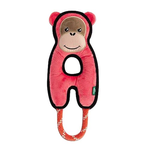 Beco Lovable Soft Orangutan Squeaker Dog Toy, Made with 74% Recycled Materials, Snuggle, Chew, Toss & Fetch