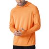Willit Men's Sun Shirts UPF 50+ Protection Hoodie Rash Guard Shirt SPF UV Shirt Long Sleeve Fishing Outdoor Lightweight Orange XL