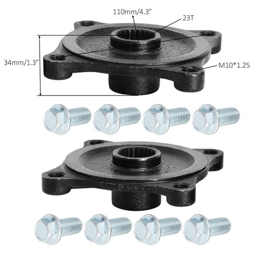 Fuerduo 4 Stud 23T 110mm Rear Axle Wheel Hubs for ATV Quad Buggy Go Kart 110cc 125cc 150cc 200cc