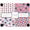 4th of July Donuts Reusable Self Adhesive Backed Vinyl Sheets 12" x 12" Independence Day Permanent No Residue Adhesive Craft Vinyl Works with Craft Cutters - 4 Sheets