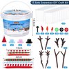 Fovths 15 Pieces Christmas Snowman Making Set Build Snowman Craft Kit Foam Putty Snowman DIY Toys Modeling Clay Decorating Supplies for Xmas School Home Party Favors