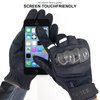 ZLUXURQ Mens Motorcycle Leather Gloves with Hard Knuckle Protected Lightweight and Comfortable