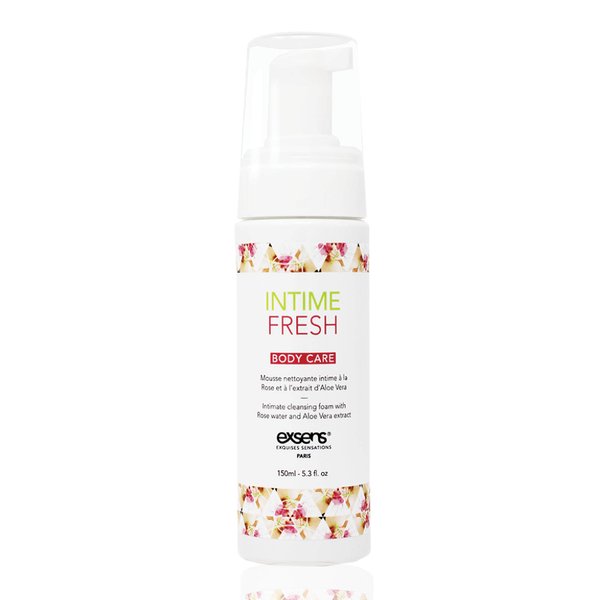 EXSENS Intime Fresh, Intimate Cleansing Foam, pH Balanced, Gentle for Daily Use with Organic Rose Water and Aloe Vera Extract, Soap and Paraben Free, 5.3 fl.oz, 1 Count