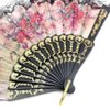 QISEQIRO Spanish Folding Hand Fan,Handheld Fans Summer Vintage Dancing Party Hand Fans for Girls Women (12 PCS, Random Pattern)